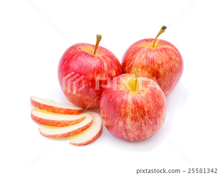 Gala apples isolate on white background Gala apples isolate on white background 25581342