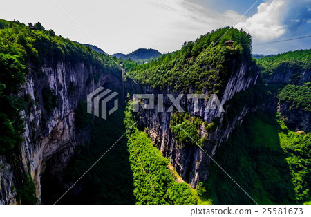 Wulong Karst limestone rock formations Wulong Karst limestone rock formations 25581673