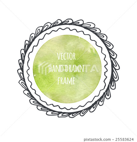 Hand drawn wreath set made in vector. Leaves 25583624