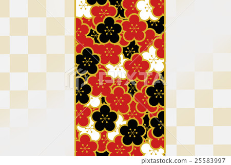 New Year's card Japanese style New Yearga illustration plum 25583997