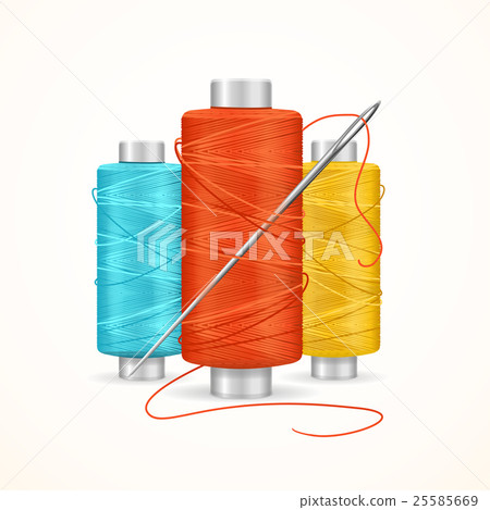 Thread Spool Set. Vector Thread Spool Set. Vector 25585669