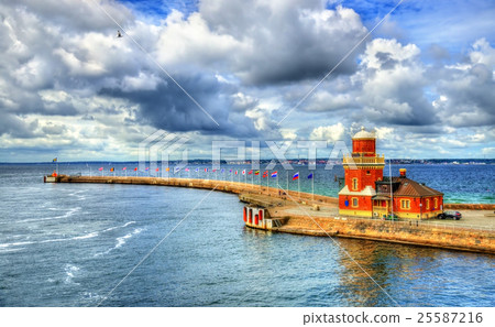 Lighthouse at the port of Helsingborg - Sweden 25587216