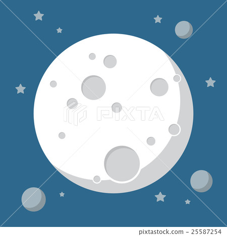 Moon in flat design style Moon in flat design style 25587254