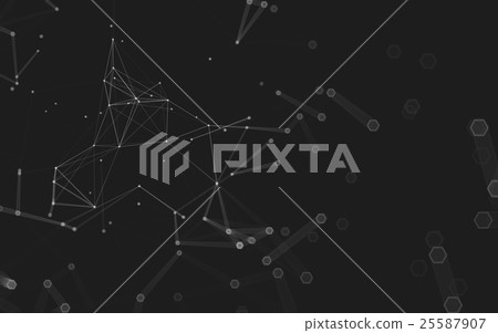 Abstract polygonal space low poly dark background Abstract polygonal space low poly dark background 25587907