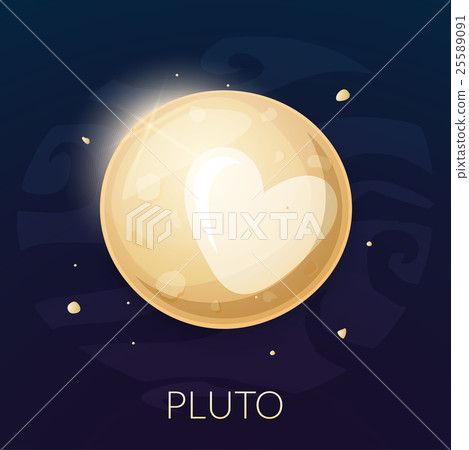 The planet Pluto, vector illustration 25589091