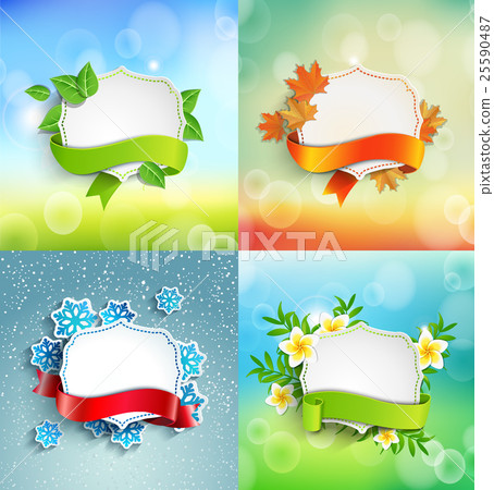 Vintage frame with ribbon. Vintage frame with ribbon. 25590487