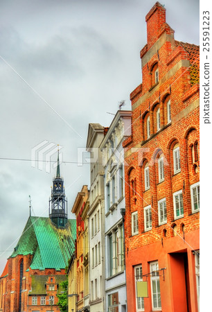 Buildings in the old town of Lubeck - Germany Buildings in the old town of Lubeck - Germany 25591223