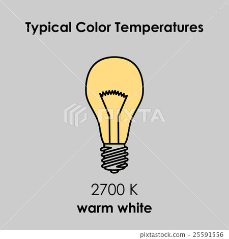 Typical Color Temperature of Bulb. Vector. 25591556