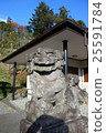 Shinyurigaoka Hakusan shrine's lone dog blue sky 25591784