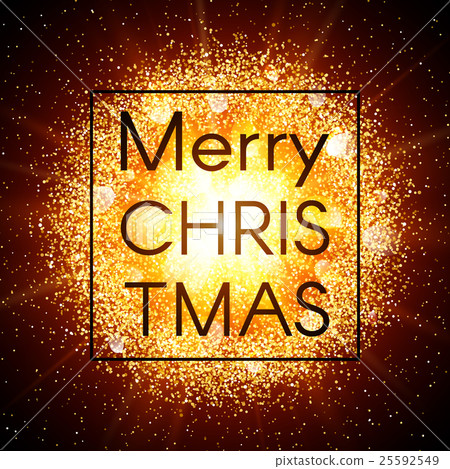 Christmas card on explosion background. 25592549