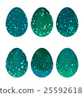 Watercolor Easter eggs set.  25592618