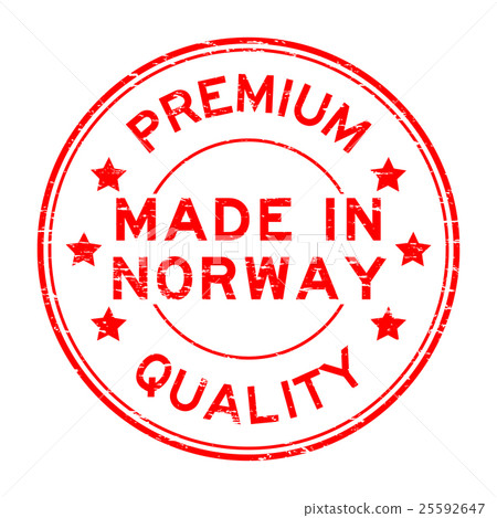 Grunge premium quality made in Norway rubber stamp 25592647