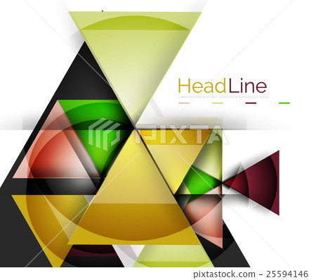 Colorful triangles on white background 25594146