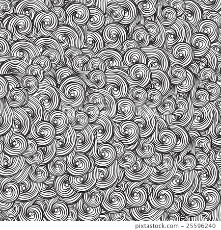 Monochrome black and white abstract hand drawn Monochrome black and white abstract hand drawn 25596240