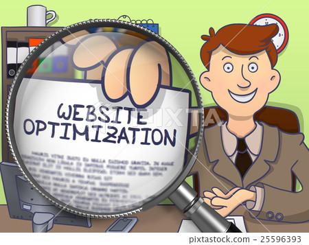 Website Optimization through Magnifier. Doodle Website Optimization through Magnifier. Doodle 25596393