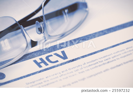 HCV. Medicine Concept on Blue Background. 3D 25597232