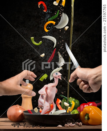 Stir Fried partridge with Black Pepper Stir Fried partridge with Black Pepper 25597765