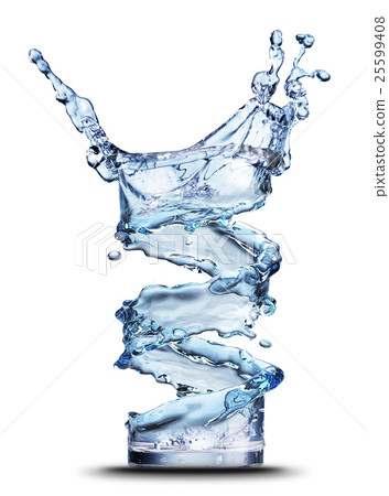 water splash in glass isolated on white water splash in glass isolated on white 25599408