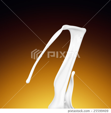 Splash of white fat milk as design element Splash of white fat milk as design element 25599409