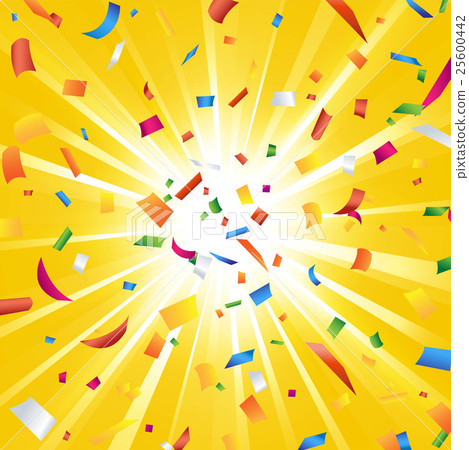Radial background and confetti 25600442