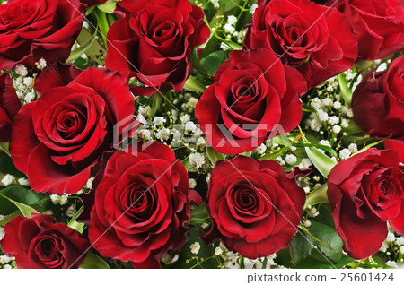 Colorful flower bouquet from red roses.  25601424