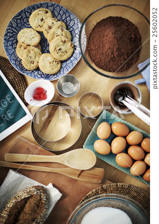 Bakery Baking Cook Eggs Pastry Ingredients Concept 25602052