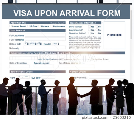 Visa Upon Arrival Form Immigration Concept 25603210