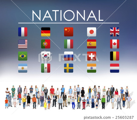 Flag Countries Foreign International Symbol Concept 25603287