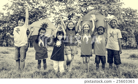 Kite Kid Child Casual Cheerful Leisure Outdoors Concept 25603363