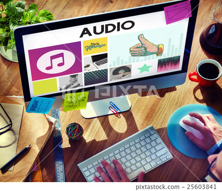 Media Player Audio Entertainment Streaming Concept Media Player Audio Entertainment Streaming Concept 25603841