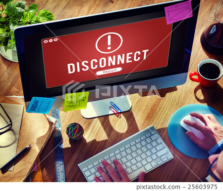 Disconnect Network Problem Technology Software Concept 25603975