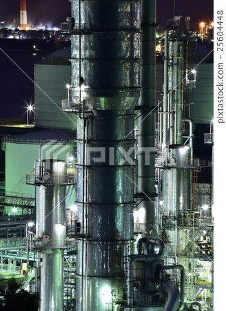 Distillation tower in Mizushima coastal industrial area 25604448