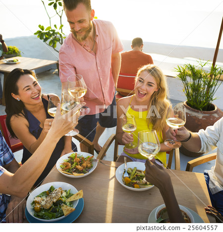 Group Of People Dining Concept Group Of People Dining Concept 25604557