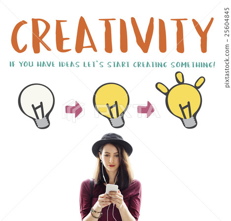 Creativity Create Ligting Bulb Graphic Concept Creativity Create Ligting Bulb Graphic Concept 25604845