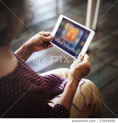 Digital Music Streaming Multimedia Entertainment Online Concept 25604980