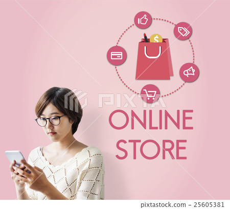 Shopping Online Buy Sale Shopahoslics Concept Shopping Online Buy Sale Shopahoslics Concept 25605381