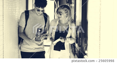 Trave Trip Vacation Camera Photo Memory Couple Concept 25605998