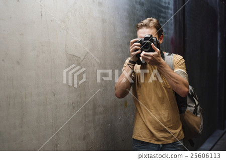 Photographer Camera DSLR Shooting Journalist Concept Photographer Camera DSLR Shooting Journalist Concept 25606113