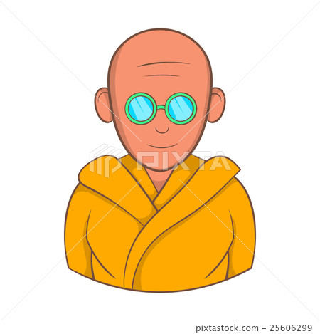 Indian monk in sunglasses icon, cartoon style Indian monk in sunglasses icon, cartoon style 25606299