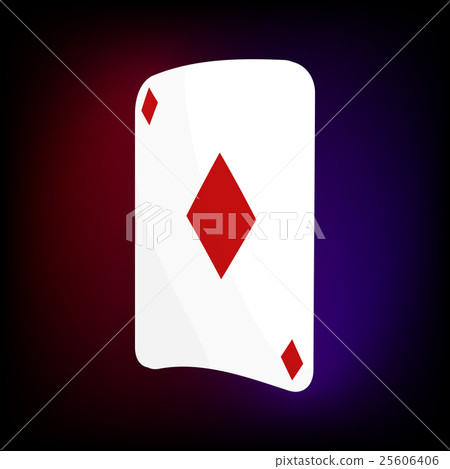Ace of diamonds card icon, cartoon style Ace of diamonds card icon, cartoon style 25606406