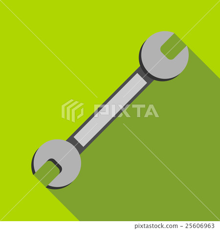 Wrench icon, flat style Wrench icon, flat style 25606963