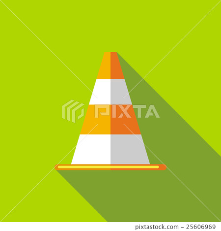 Traffic cone icon, flat style 25606969