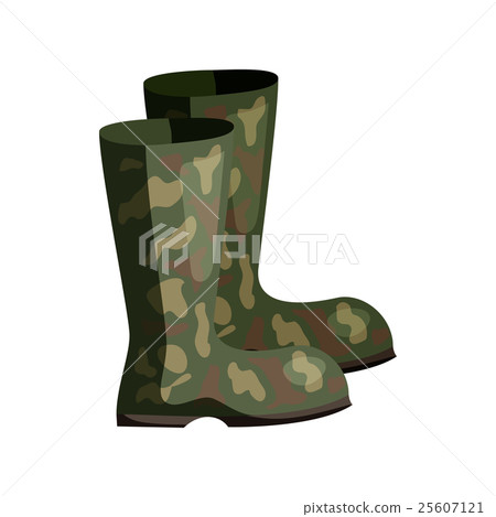 Hunting rubber boots icon, cartoon style 25607121