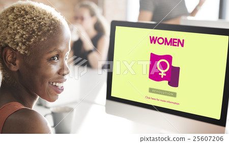 Woman Power Feminist Equal Rights Concept Woman Power Feminist Equal Rights Concept 25607206