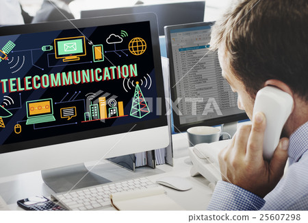 Telecommunication Connection Links Networking Concept 25607298