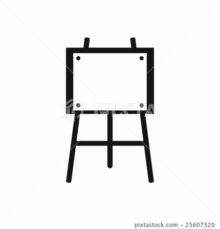 Wooden easel icon, simple style 25607320
