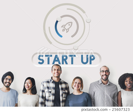Business Startup Launch Strategy Vision Concept 25607323