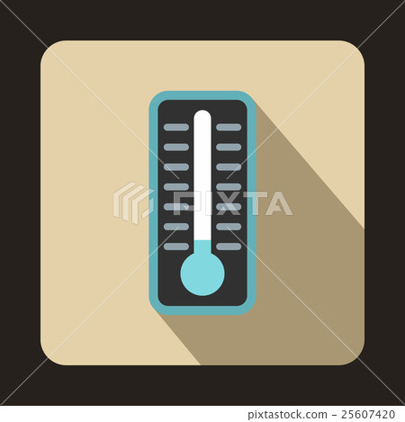 Cold thermometer icon, flat style Cold thermometer icon, flat style 25607420