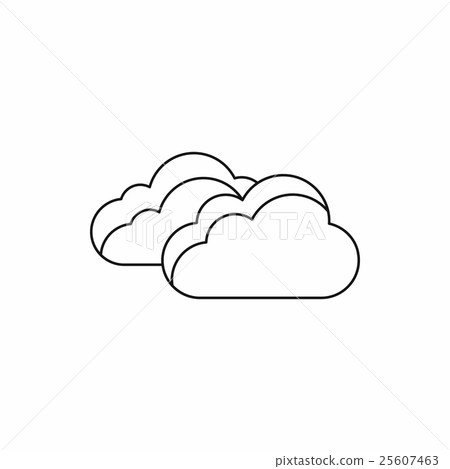 Clouds icon, outline style Clouds icon, outline style 25607463