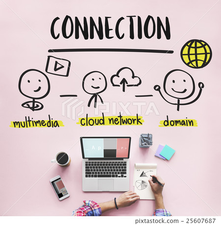Communication Connection Network Share Concept Communication Connection Network Share Concept 25607687